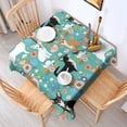 thumbnail image 2 of Chihuahua and Flower Florals Square Tablecloth,Waterproof Square Table Cover,Wipeable Spillproof Washable Table Cover for Home Kitchen Party Decor 42"X42"(107x107cm), 2 of 6