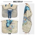 thumbnail image 5 of Waterproof Hair-Resistant Barber Cape, Adjustable Haircut Cape for Men & Women, Home Salon Hairdressing Cape for Hair Coloring Perming Blue Butterfly and Music Notes, 5 of 8