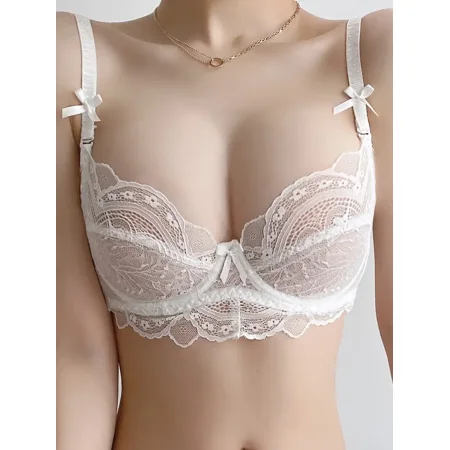 

Semi-Sheer Women‘s Lingerie Two Piece Lace Lingerie Set Sexy Bra And Panty Set