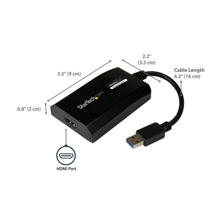 USB 3.0 To HDMI/DVI Adapter, 2 Monitor External Graphics Card