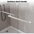thumbnail image 2 of Senfot Double Sliding Glass Shower Door 72x48 Inch 8mm Tempered Glass with Easy-Clean Coating Smooth Rollers Frameless Shower Door for Bathroom Silver, 2 of 8