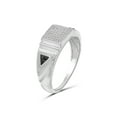 thumbnail image 3 of JewelersClub Diamond Rings for Men – 0.15 CTW Genuine Black & White Diamond Ring for Men – Hypoallergenic Sterling Silver Ring Men – Real Diamond Mens Rings Statement Ring – Luxurious Gifts for Him, 3 of 4
