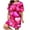 Hot Pink, variant on Womens Nightgowns Plus Size Casual Sleep Dress Women's Plus Heart Print Short Sleeve Round Neck Medium Stretch Loose Nightdress Valentine's Day Nightdress