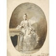 thumbnail image 2 of Etienne de Lavallée-Poussin 15x18 Gold Ornate Wood Frame and Double Matted Museum Art Print Titled - Portrait of Marguerite Le Comte (1764), 2 of 4