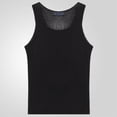 thumbnail image 4 of Telankuip See Through Sleeveless Knit Tank Tops for Men Casual Lightweight Breathable Workout Outdoor T Shirts Soft Comfy Solid Color Gym Muscle Tee 0-Black XXXL, 4 of 8