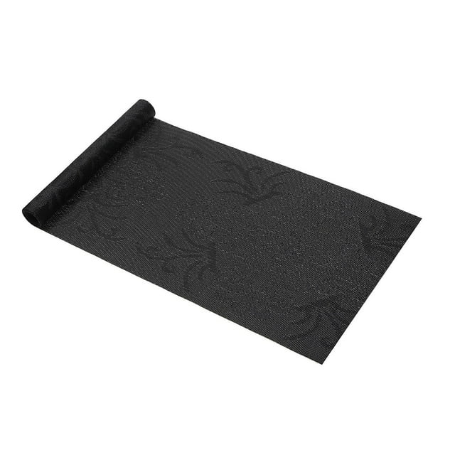 IH Casa Decor Vinyl Table Runner 54" Damask Black - Set of 2