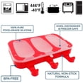 thumbnail image 4 of Homemade Popsicle Silicone Molds with Lid Popsicle Molds BPA-Free, Ice Pop Molds with 3 Cavities, Cake/Ice Cream/Popsicle Maker Easy Release, with 100Popsicle Sticks (Set of 2 Red), 4 of 8