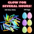 thumbnail image 2 of Joyfy 500 Pcs Easter Eggs Filled with Toys (200 Eggs & 300 Glow Sticks),Easter Glowing Eggs Set for Kids,Easter Basket Stuffers Fillers Gift,Easter Eggs Hunt Game Party Favors, 2 of 8