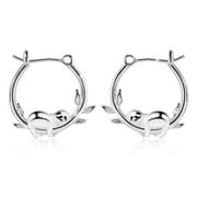 EVELYNI Sloth Earrings for Women Girls - Sterling Silver Sloth Hoop Earrings for Teens Hypoallergenic Cute Animal Earrings for Sensitive Ears Dainty Lightweight Huggie Hoop Earring Gift for Birthday Christmas