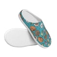 thumbnail image 3 of Lsque Cute Conch Pattern Womens Comfort Cotton on Scuff With Memory Foam and Anti-skid Sole Slipper-37/38, 3 of 7