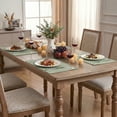 thumbnail image 6 of Sm:)e Sage Green Placemats 12 x 18 Inch Set of 4, Seasonal Washable Kitchen Dining Table Decoration for Home Party,240g（0.53lb）, 6 of 7