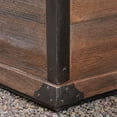 thumbnail image 6 of Arjun Outdoor 5 Piece Acacia Wood and Wicker Chat Set with Fire Pit and Tank Holder, Natural, Gray, Brown, 6 of 9
