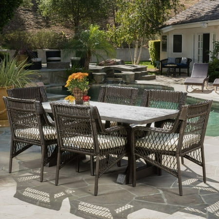 Best Selling Home Onix 7 Piece Wicker Patio Dining Set