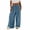 Blue-pants, variant on Women Wide Leg Loose Pants, Boho Baggy Elastic Waist Drawstring Jogger Pants, Faux Linen Cotton Palazzo Beach Vacation Trousers with Pockets