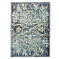 thumbnail image 2 of Laddha Home Designs 6' x 9' Floral Rectangular Area Throw Rug - Blue and Beige, 2 of 9