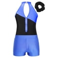 thumbnail image 4 of iixpin Kids Girls Diamond Sleeveless Leotards with Athletic Shorts Sets 2Pcs Tracksuit Gymnastics Dance Outfits Royal Blue 10, 4 of 7