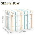 thumbnail image 5 of Yayeee Collapsible Cube Storage Bin with Lid Fabric Closet Decorative Basket with Handles, Cute Nautical Pattern, 5 of 7