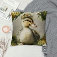 thumbnail image 2 of Patifu Duck Wreath Graphic Decorative Throw Pillow Cover for Home Couch Living Room Bed Sofa, Short Plush Cushion Case Home Furnishing 12x12in, 2 of 5