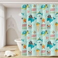 thumbnail image 2 of JOOCAR Nautical Shower Curtains for Kids Boy Bathroom Decor Underwater Ocean Fish Funny Marine Animal Pirate Themed Shower Curtain Durable Machine Washable Waterproof Fabric, 72x72 Inch, 2 of 7