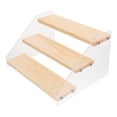 thumbnail image 4 of Miangastore Wood Risers Storage Rack Beige Acrylic 1Pack 11.8X6.3X4.5In, 4 of 9