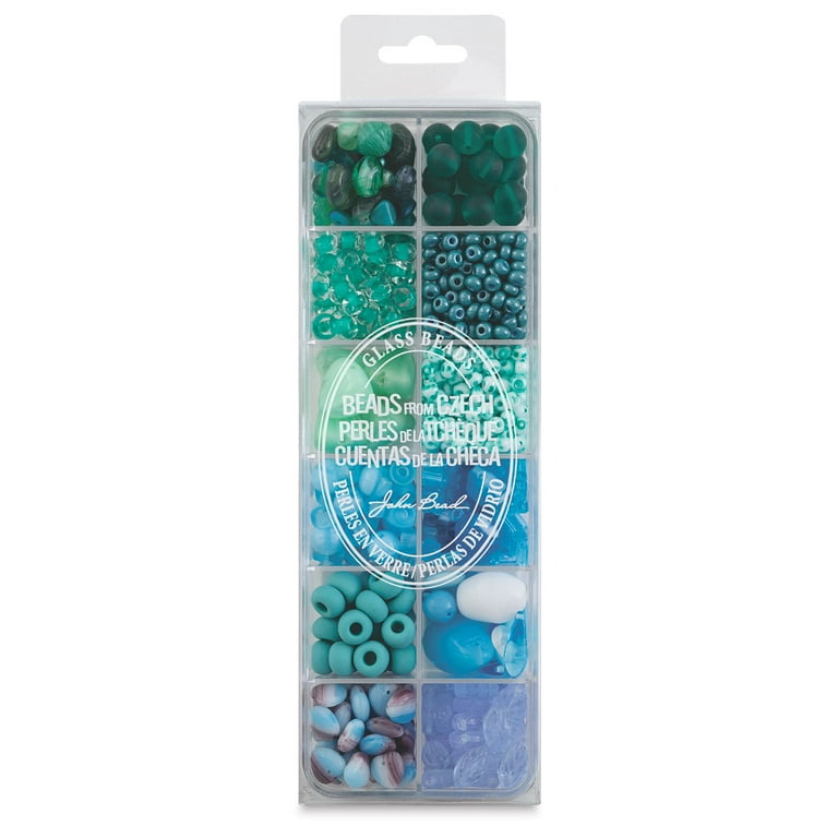 John Bead Czech Glass Bead Box Mix Enchanted Turquoise - Main Image