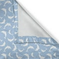 thumbnail image 4 of Ambesonne Ocean Grommet Curtain Single Panel, Pattern with Dolphins, 50"x60", Pale Blue White, 4 of 5