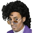 thumbnail image 2 of Fun World Men's Purple Pain Wig, Black, Standard, 2 of 2