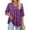 #A07-Purple, variant on Abcomgle Women Plus Size Tops Pleat Hem Summer V Neck Tunic Shirts Polka Dot Print T-Shirt 3/4 Sleeve Tops Pleat Hem Casual Tunics Blouses L,Gray