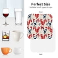 thumbnail image 6 of Yiaed Roosters Print Leather Coasters for Drinks - Cup Coasters Coffee Table Kitchen Table Bar, Home & Office Gifts Handmade Drink Coasters-Square, 6 of 6