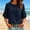 Dark Blue, variant on Women's Casual 3/4 Tiered Bell Sleeve Crewneck Loose Tops Soft Lightweight Blouses Shirt Women Summer Boho Elegant Solid Color Shirts Dressy Business Office Work Beach Vacation Outfits, Pink L