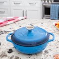 thumbnail image 3 of Lodge Enamel Dutch Oven, Blue - 4.5 quart., 3 of 5