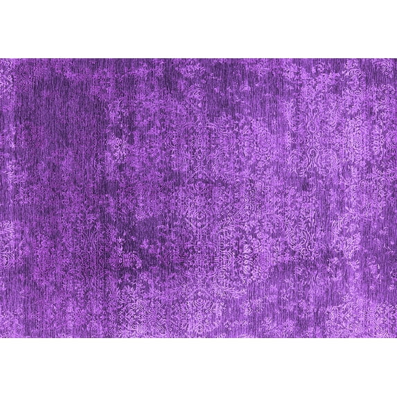 Ahgly Company Indoor Rectangle Oriental Purple Industrial Area Rugs, 2' x 5'