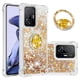 thumbnail image 1 of Funda para Xiaomi 11T/11T Pro 5G con Brillo Líquido Flotante, Purpurina, Parachoques y Anillo Giratorio Soporte, 1 of 5