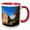 Red/White, variant on 3drose, Burfordville Grist Mill, Covered Bridge Missouri - Us26 Dfr0053 - David R. Frazier, 11oz Mug