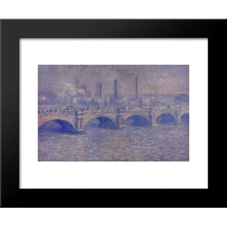 Waterloo Bridge, Sunlight Effect 20x24 Framed Art Print by Monet, Claude