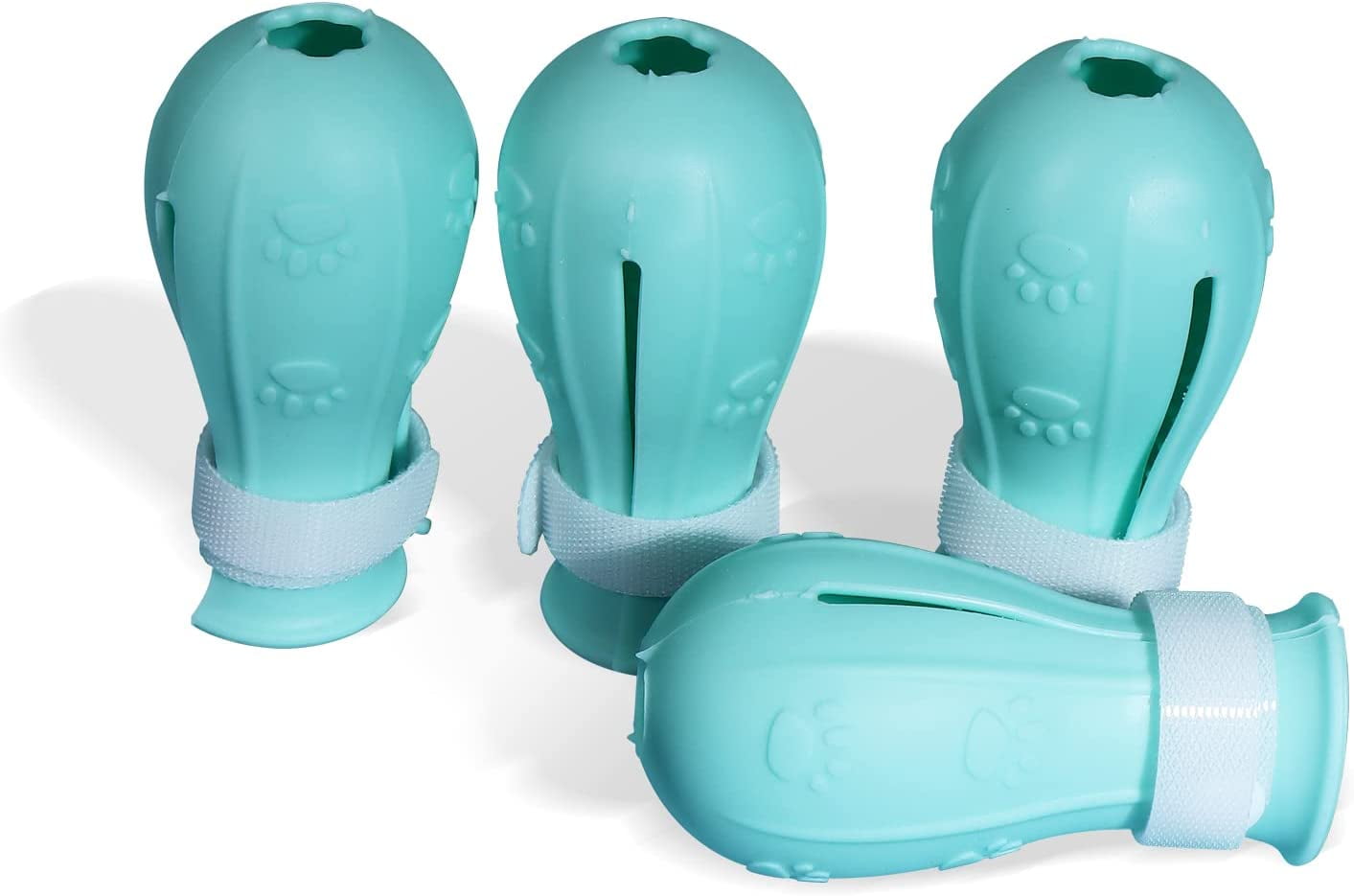 4 PCS Cat AntiScratch Shoes for Cats, Adjustable Rubber Cat Feet