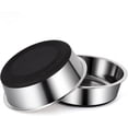 thumbnail image 1 of Dog Bowls Durable Heavy Duty Stainless Steel Dog Bowls Non-Slip Basic Bowl for Dogs with Rubber Base (2 Pack, 7 Cups), 1 of 7
