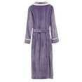 thumbnail image 3 of FNFYFH Unisex Full Length Robe Soft Plush Shawl Collar Robes Thick Winter Spa Bathrobe Long Sleeve Sleepwear with Pockets, 3 of 6