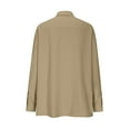 thumbnail image 5 of Alun Womens Sun-Proof Collar Button down Shirts Long Sleeve Outdoor Cool Quick Dry Fishing Hiking Gardening Blouse Tops Lightweight Soft Comfortable Summer Casual Outfit Khaki XL, 5 of 6