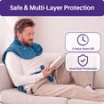 thumbnail image 6 of KEKOY Extra Large Heating Pad for Back and Shoulder Relief, Electric Heat Pad 24"x37", 4 Heat Settings, Auto Shut-off & Machine Washable, Christmas Gifts, Blue, 6 of 13