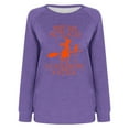 thumbnail image 4 of DeHolifer Why Yes,Actually I Can Drive A Stick T-Shirt Women Witch Halloween Lover Sweatshirt Long Sleeve Pullover Tunic Tops Purple L, 4 of 4