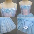 thumbnail image 5 of FYMNSI Little Girls Skirted Leotard Sparkly Sequin Camisole Ballet Tutu Dress Ballerina Dress Up Dance Outfit Gymnastics Costume for Kids Dancewear Stage Performance 9-10 Years Blue, 5 of 9