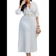 thumbnail image 2 of Vestido Plisado para Mujer, Cuello en V, Larga, Corte A, para Iglesia, Trabajo Formal, Negocios, con Cinturón XXXL, 2 of 10