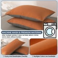 thumbnail image 5 of Washed Cotton Pillow Shams Set of 2 Envelope Closure Pillowcases Standard Size Soft Breathable, 5 of 5
