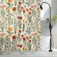 thumbnail image 2 of Red Poppy Flower Spring Plant Shower Curtain for Bathroom, Green Leaves Colorful Floral Waterproof Shower Curtains Washable Quick Dry with Hooks Bathtub Curtains 36x72IN, 2 of 9