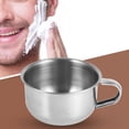 thumbnail image 2 of Taza de jabón de Afeitar de Metal de Acero Inoxidable Taza Herramienta de Espuma de Limpieza de Afeitar de Afeitar de la Taza de tazón Taza para Hombre Spptty afeitarse el cabello, 2 of 7