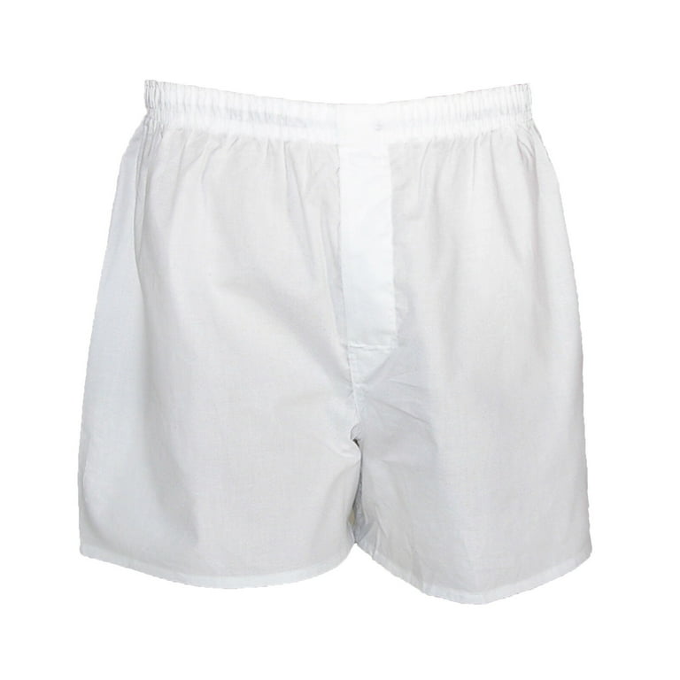 4-12 PACK Men's White Boxer Shorts W/ Comfortable Flex
