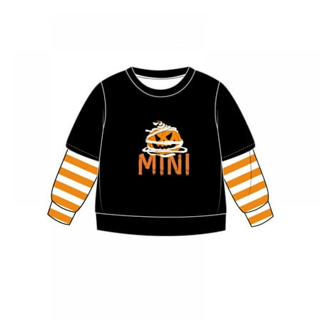 

Bullpiano Family Matching Sweatshirt Halloween Outfits for Women and Kids Pumpkin Long Sleeve Sweater Pullover Tops