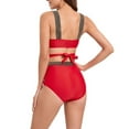 thumbnail image 7 of Elainilye Fashion Womens Bikini Swimsuits Two Piece Bathing Suit Swimwear Sexy Casual Bikini Set High Waisted Bikini Swimsuit,Red, 7 of 7