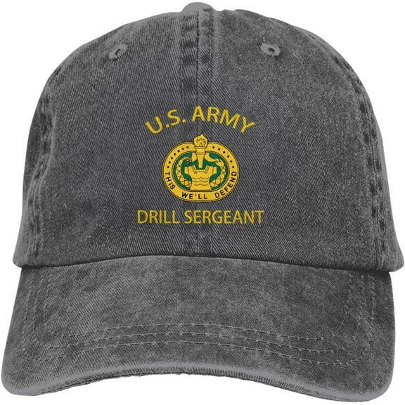 Us Army Drill Sergeant Veteran Dad Hat Baseball Unisex Baseball Adjustable Washed Cap